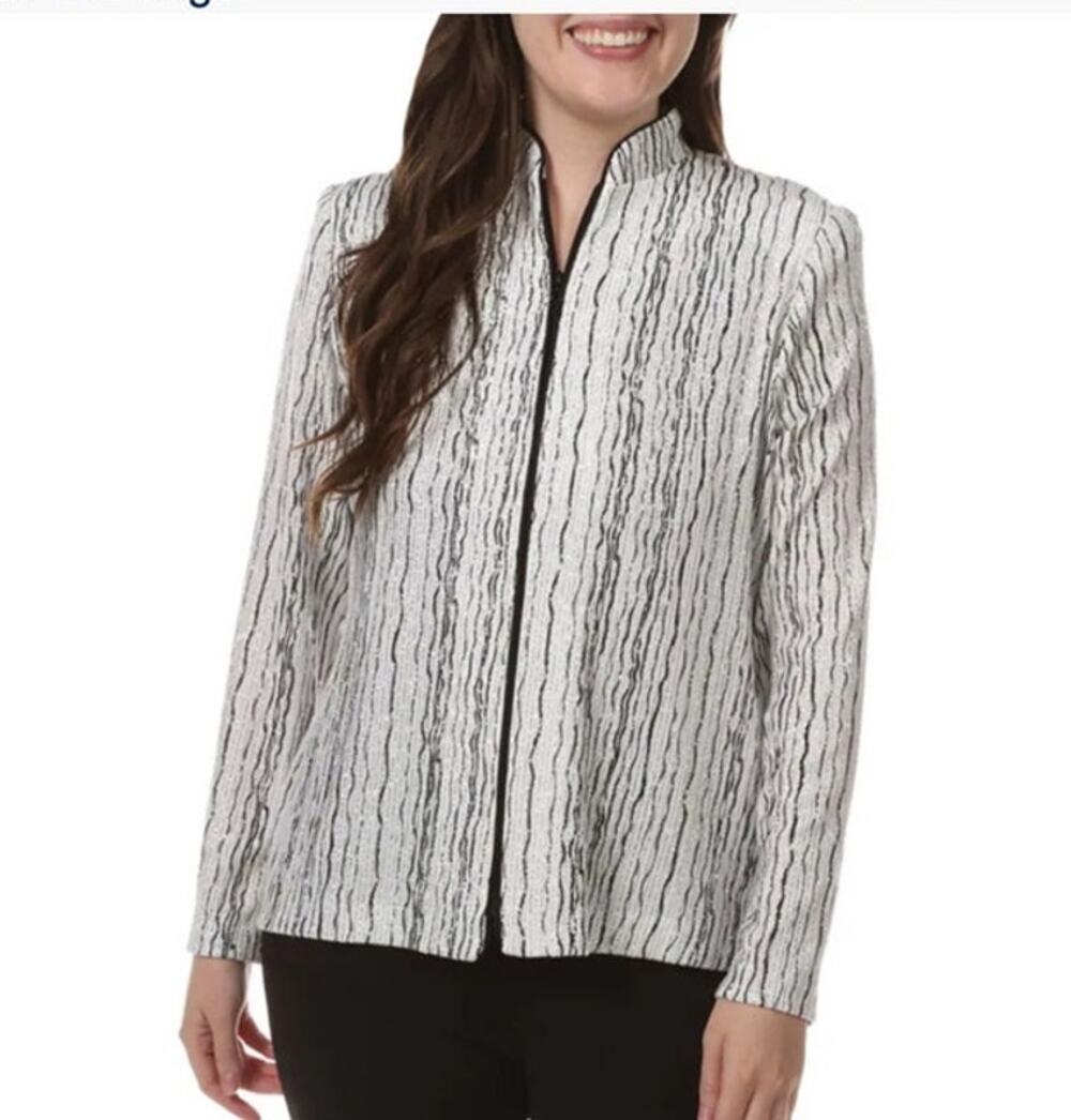 NWT Alex Evenings Women's Long Dress with Mandarin Neckline Jacket size 22W